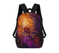 sinyumoney Kids Backpacks Spider Artwork Backpack School Backpack Children School Bag Travel Rucksacks Book Bags 3D Printed Backpack for Kids Boys And Girls 17inch