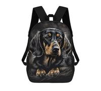 sinyumoney Kids Backpacks Starry Night Dachshund Backpack School Backpack Children School Bag Travel Rucksacks Book Bags 3D Printed Backpack for Kids Boys And Girls 17inch