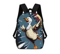 sinyumoney Kids Backpacks Super Duck in Action! Backpack School Backpack Children School Bag Travel Rucksacks Book Bags 3D Printed Backpack for Kids Boys And Girls 17inch