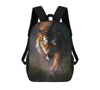 sinyumoney Kids Backpacks, Tiger Roaring in Jungle-2 Kids Backpack Student School Bag 3D Printed Bag Travel Backpacks Fashion Backpack Children Waterproof School Bags 17inch