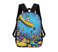 sinyumoney Kids Backpacks, Underwater Adventure with Submarine Kids Backpack Student School Bag 3D Printed Bag Travel Backpacks Fashion Backpack Children Waterproof School Bags 17inch