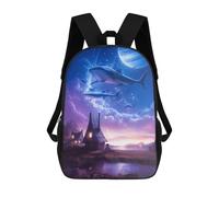 sinyumoney Kids Backpacks Underwater Fantasy Village Backpack School Backpack Children School Bag Travel Rucksacks Book Bags 3D Printed Backpack for Kids Boys And Girls 17inch