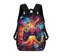 sinyumoney Kids Backpacks, Vibrant Gaming Controller Artwork -96 Kids Backpack Student School Bag 3D Printed Bag Travel Backpacks Fashion Backpack Children Waterproof School Bags 17inch
