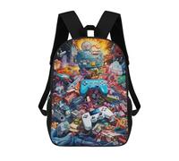 sinyumoney Kids Backpacks Video Game Odyssey -2 Backpack School Backpack Children School Bag Travel Rucksacks Book Bags 3D Printed Backpack for Kids Boys And Girls 17inch