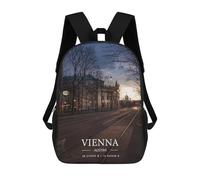 sinyumoney Kids Backpacks, VIENNA Kids Backpack Student School Bag 3D Printed Bag Travel Backpacks Fashion Backpack Children Waterproof School Bags 17inch