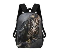sinyumoney Kids Children 17inch School Backpack White Tailed Eagle Bookbags Casual Travel Rucksack 3D Printed Boys Girls Large Capacity Daypack