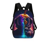 sinyumoney Kids Children School Backpack Cosmic Astronaut Helmet Bookbags Casual Travel Rucksack 3D Printed Boys Girls Large Capacity Daypack 17inch