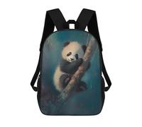 sinyumoney Kids Children School Backpack Cute Panda Cub Bookbags Casual Travel Rucksack 3D Printed Boys Girls Large Capacity Daypack 17inch
