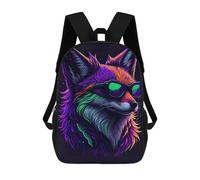 sinyumoney Kids Children School Backpack Cute Whimsical Fox Bookbags Casual Travel Rucksack 3D Printed Boys Girls Large Capacity Daypack 17inch