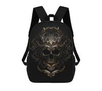 sinyumoney Kids Children School Backpack DEATH MAJESTIC Bookbags Casual Travel Rucksack 3D Printed Boys Girls Large Capacity Daypack 17inch