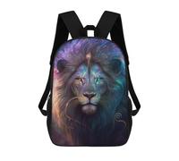 sinyumoney Kids Children School Backpack Enchanted Lion Portrait -11 Bookbags Casual Travel Rucksack 3D Printed Boys Girls Large Capacity Daypack 17inch