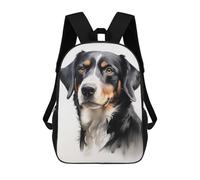 sinyumoney Kids Children School Backpack Entlebucher Mountain Dog Bookbags Casual Travel Rucksack 3D Printed Boys Girls Large Capacity Daypack 17inch