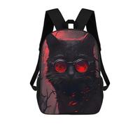 sinyumoney Kids Children School Backpack Future Cat Bookbags Casual Travel Rucksack 3D Printed Boys Girls Large Capacity Daypack 17inch