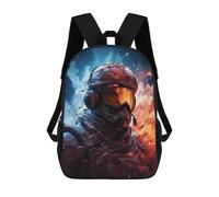 sinyumoney Kids Children School Backpack Future Soldier 1 Bookbags Casual Travel Rucksack 3D Printed Boys Girls Large Capacity Daypack 17inch