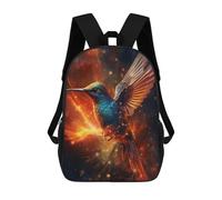 sinyumoney Kids Children School Backpack Glowing Hummingbird Bookbags Casual Travel Rucksack 3D Printed Boys Girls Large Capacity Daypack 17inch