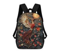 sinyumoney Kids Children School Backpack Kintsugi Phoenix Bookbags Casual Travel Rucksack 3D Printed Boys Girls Large Capacity Daypack 17inch