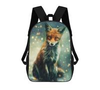 sinyumoney Kids Children School Backpack Mr Fox Bookbags Casual Travel Rucksack 3D Printed Boys Girls Large Capacity Daypack 17inch