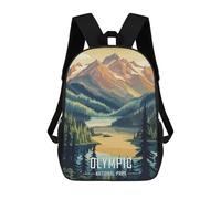 sinyumoney Kids Children School Backpack Olympic National Park Bookbags Casual Travel Rucksack 3D Printed Boys Girls Large Capacity Daypack 17inch