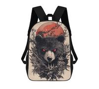 sinyumoney Kids Children School Backpack Panda Bear Sunset Japan Bookbags Casual Travel Rucksack 3D Printed Boys Girls Large Capacity Daypack 17inch