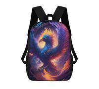 sinyumoney Kids Children School Backpack Phoenix Rising Mythical Artwork -2 Bookbags Casual Travel Rucksack 3D Printed Boys Girls Large Capacity Daypack 17inch