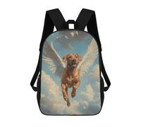 sinyumoney Kids Children School Backpack Rhodesian Ridgeback Angel Majestic Pet Tribute Dog with Wings Bookbags Casual Travel Rucksack 3D Printed Boys Girls Large Capacity Daypack 17inch
