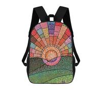 sinyumoney Kids Children School Backpack The Sun Will Rise Bookbags Casual Travel Rucksack 3D Printed Boys Girls Large Capacity Daypack 17inch