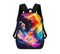 sinyumoney Kids Cosmic Astronaut Journey-6 Backpack for Boys And Girls, Kid Backpack Travel Bagpack School Bag for Teenagers 17inch