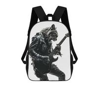 sinyumoney Kids Cougar Guitar Backpack for Boys And Girls, Kid Backpack Travel Bagpack School Bag for Teenagers 17inch