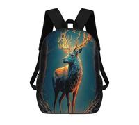 sinyumoney Kids Enchanted Forest Deer-15 Backpack for Boys And Girls, Kid Backpack Travel Bagpack School Bag for Teenagers 17inch