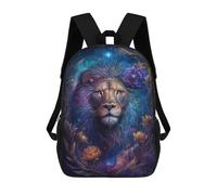 sinyumoney Kids Enchanted Lion Art Print Backpack for Boys And Girls, Kid Backpack Travel Bagpack School Bag for Teenagers 17inch
