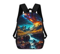 sinyumoney Kids Enchanted Luminous Landscape Backpack for Boys And Girls, Kid Backpack Travel Bagpack School Bag for Teenagers 17inch