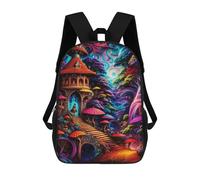 sinyumoney Kids Fantasy Forest Castle Backpack for Boys And Girls, Kid Backpack Travel Bagpack School Bag for Teenagers 17inch