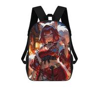 sinyumoney Kids Foxfire Flirting Backpack for Boys And Girls, Kid Backpack Travel Bagpack School Bag for Teenagers 17inch