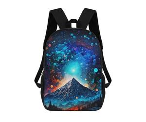 sinyumoney Kids Galactic Mountain Aurora -1 Backpack for Boys And Girls, Kid Backpack Travel Bagpack School Bag for Teenagers 17inch