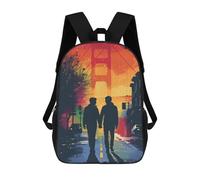 sinyumoney Kids Gay Vintage Backpack for Boys And Girls, Kid Backpack Travel Bagpack School Bag for Teenagers 17inch