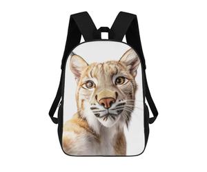 sinyumoney Kids Lynx Selfie Backpack for Boys And Girls, Kid Backpack Travel Bagpack School Bag for Teenagers 17inch
