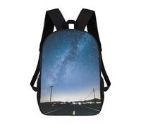 sinyumoney Kids Milky Way Over Road Backpack for Boys And Girls, Kid Backpack Travel Bagpack School Bag for Teenagers 17inch