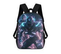 sinyumoney Kids Neon Gridiron Heroes Backpack for Boys And Girls, Kid Backpack Travel Bagpack School Bag for Teenagers 17inch