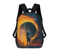 sinyumoney Kids Portal to Another World -9 Backpack for Boys And Girls, Kid Backpack Travel Bagpack School Bag for Teenagers 17inch