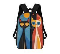 sinyumoney Kids School Backpack 3D Printed Abstract Cats Art Backpack Rucksack Sports Backpacks For Boys And Girls Fashion Knapsack 17inch
