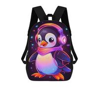 sinyumoney Kids School Backpack 3D Printed Adorable Penguin Backpack Rucksack Sports Backpacks for Boys And Girls Fashion Knapsack 17inch