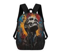 sinyumoney Kids School Backpack 3D Printed Agony And Awakening Contemporary Expressionist Artwork Backpack Rucksack Sports Backpacks for Boys And Girls Fashion Knapsack 17inch