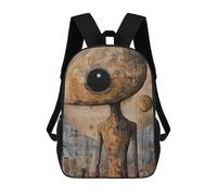 sinyumoney Kids School Backpack 3D Printed Alien Art LVI Backpack Rucksack Sports Backpacks For Boys And Girls Fashion Knapsack 17inch