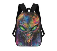 sinyumoney Kids School Backpack 3D Printed Alien Art XXXVII Backpack Rucksack Sports Backpacks For Boys And Girls Fashion Knapsack 17inch