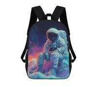 sinyumoney Kids School Backpack 3D Printed Astronaut Rainbow Cosmos Backpack Rucksack Sports Backpacks for Boys And Girls Fashion Knapsack 17inch