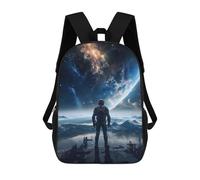 sinyumoney Kids School Backpack 3D Printed Astronomical Journey Backpack Rucksack Sports Backpacks For Boys And Girls Fashion Knapsack 17inch
