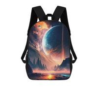 sinyumoney Kids School Backpack 3D Printed Aurora Symphony Landscape Backpack Rucksack Sports Backpacks for Boys And Girls Fashion Knapsack 17inch
