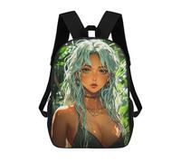 sinyumoney Kids School Backpack 3D Printed Beautiful Anime Girl 17 Inch Backpack Rucksack Sports Backpacks for Boys And Girls Fashion Knapsack