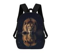 sinyumoney Kids School Backpack 3D Printed Beautiful Magical Lion Backpack Rucksack Sports Backpacks For Boys And Girls Fashion Knapsack 17inch