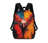 sinyumoney Kids School Backpack 3D Printed Bird of The Division Line Backpack Rucksack Sports Backpacks For Boys And Girls Fashion Knapsack 17inch